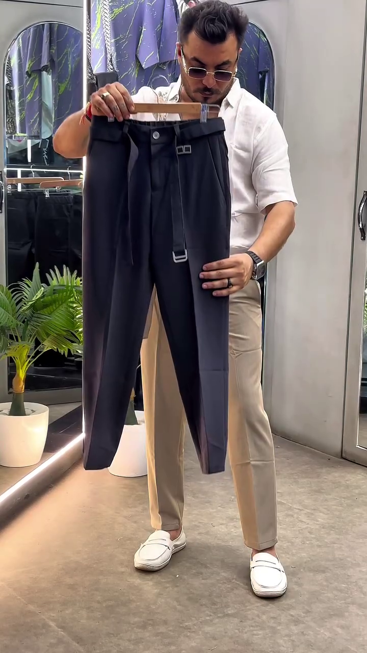 Men Comfort Easy Wash Pleated Gurkha Trousers - Image 6